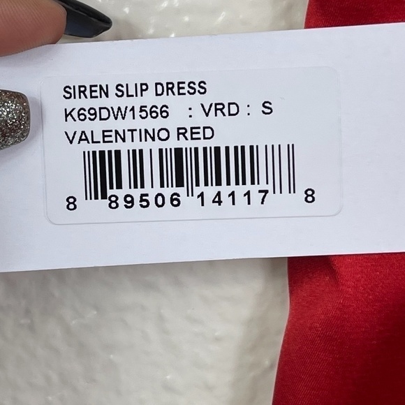 BISHOP + YOUNG Siren Slip Dress Women's size S Valentino Red Strappy Drape NWT's - Picture 6 of 8